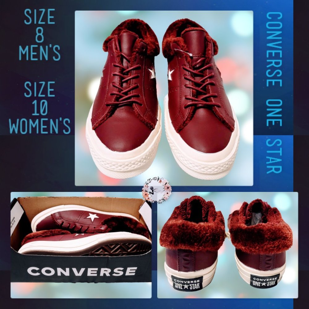 🆕Converse One Star OX Burgundy Leather size Women's 10